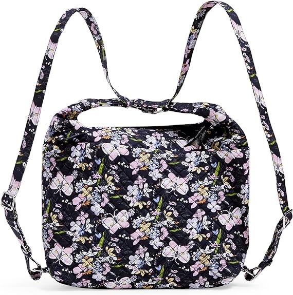 

Хлопковая трансформируемая сумка-рюкзак на плечо Vera Bradley, синий