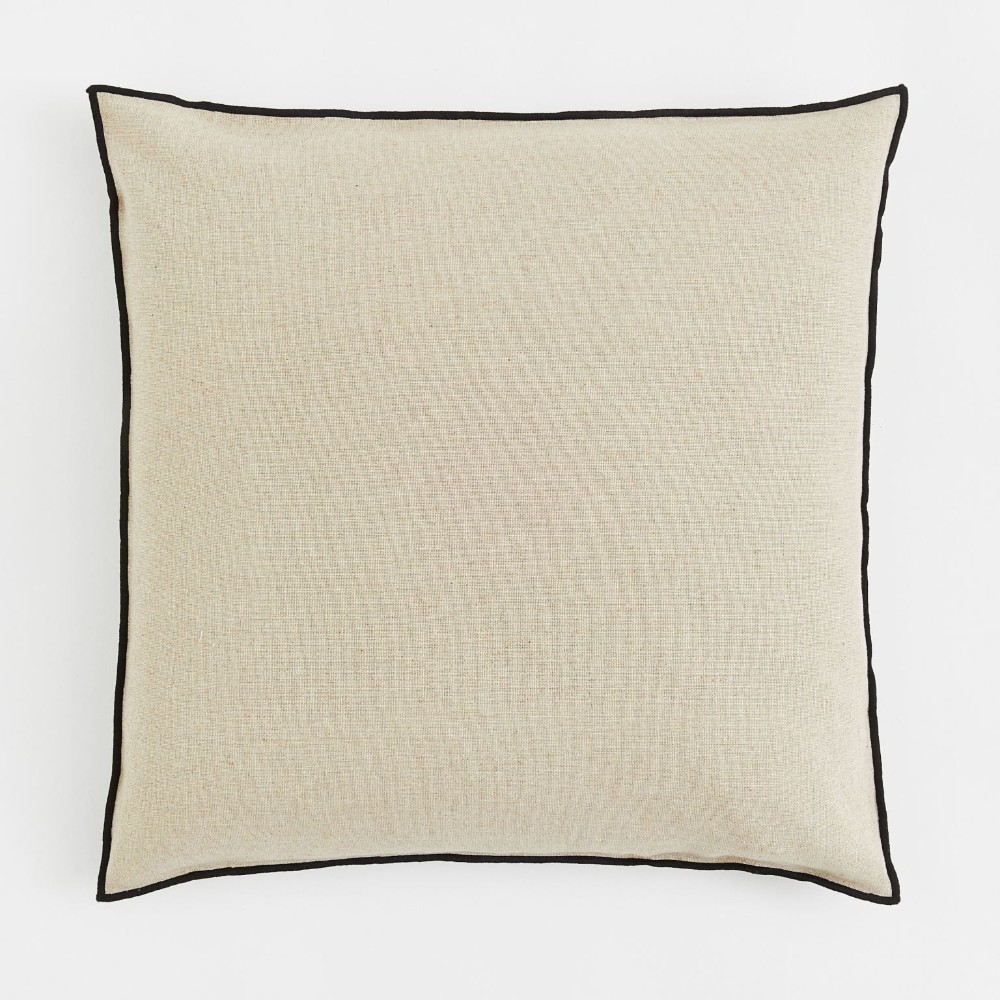 Декоративная наволочка H&M Home Linen-blend, светло-бежевый