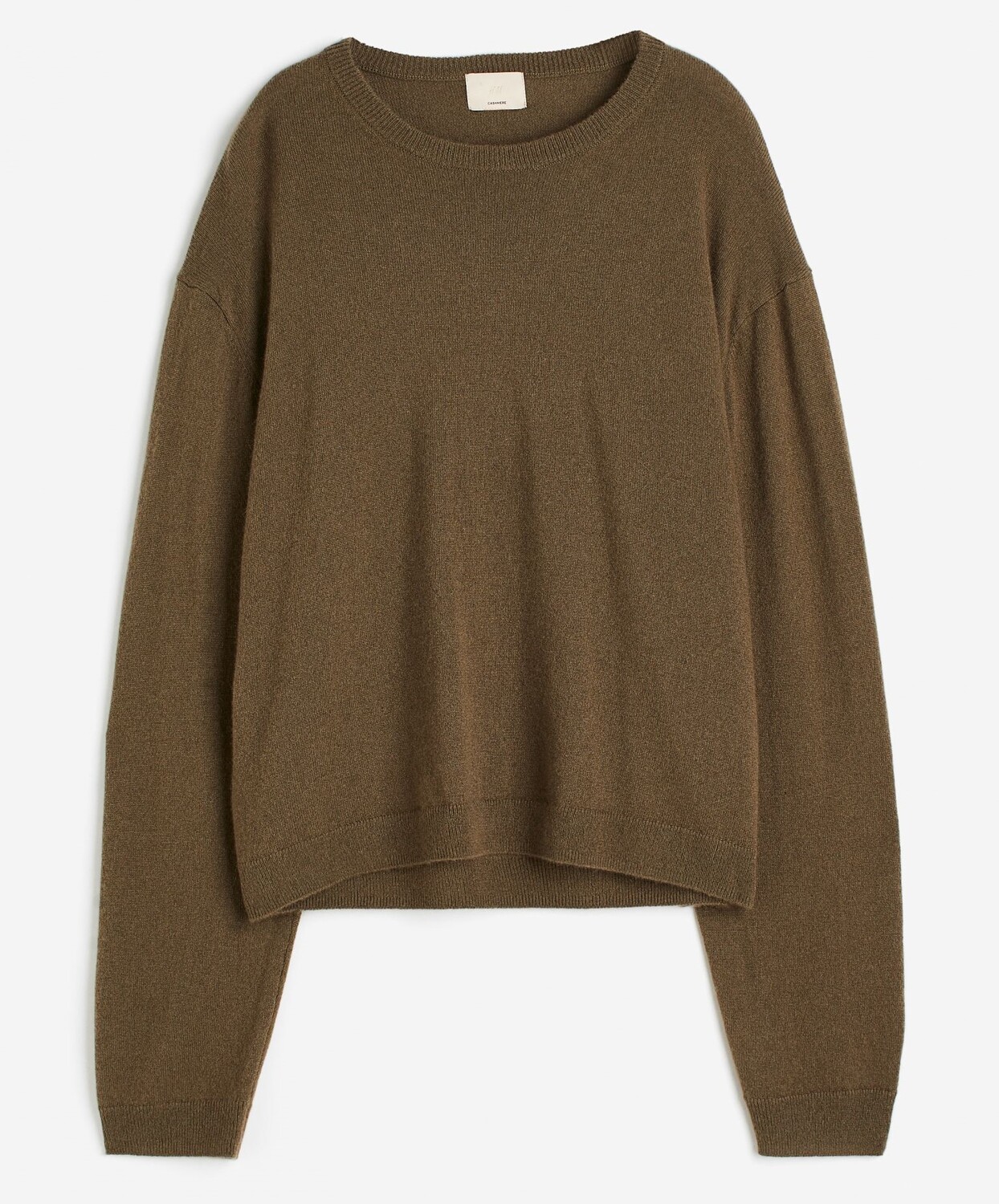 

Джемпер H&M Fine-knit Cashmere, хаки