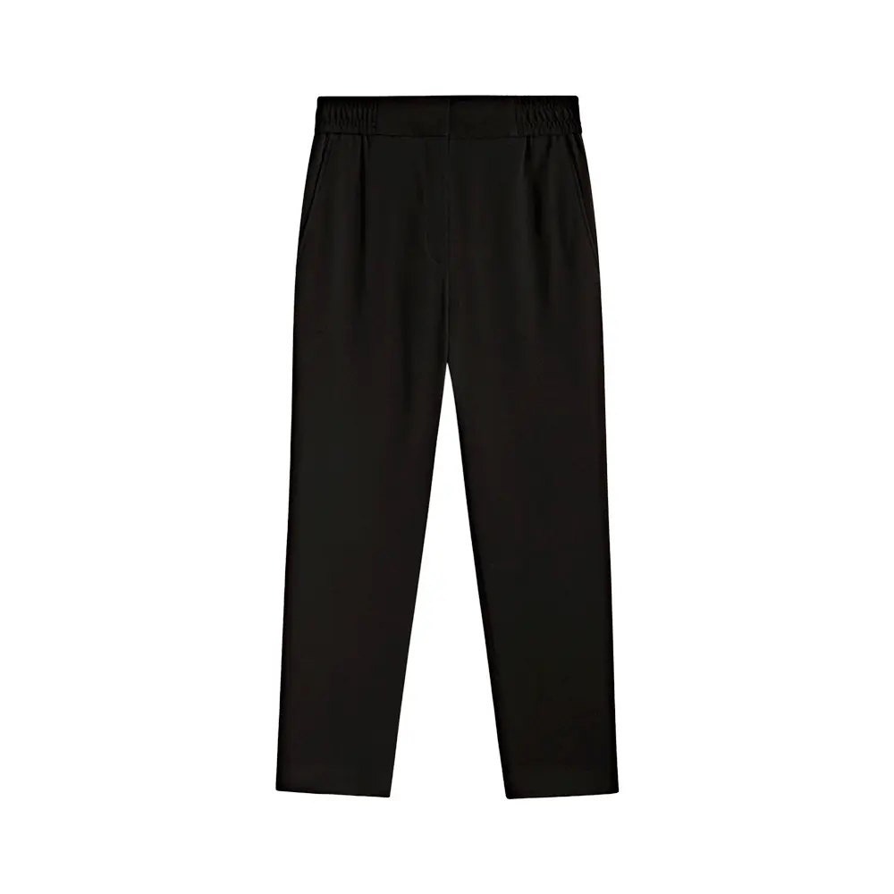

Брюки Massimo Dutti Straight Crepe Trousers, черный