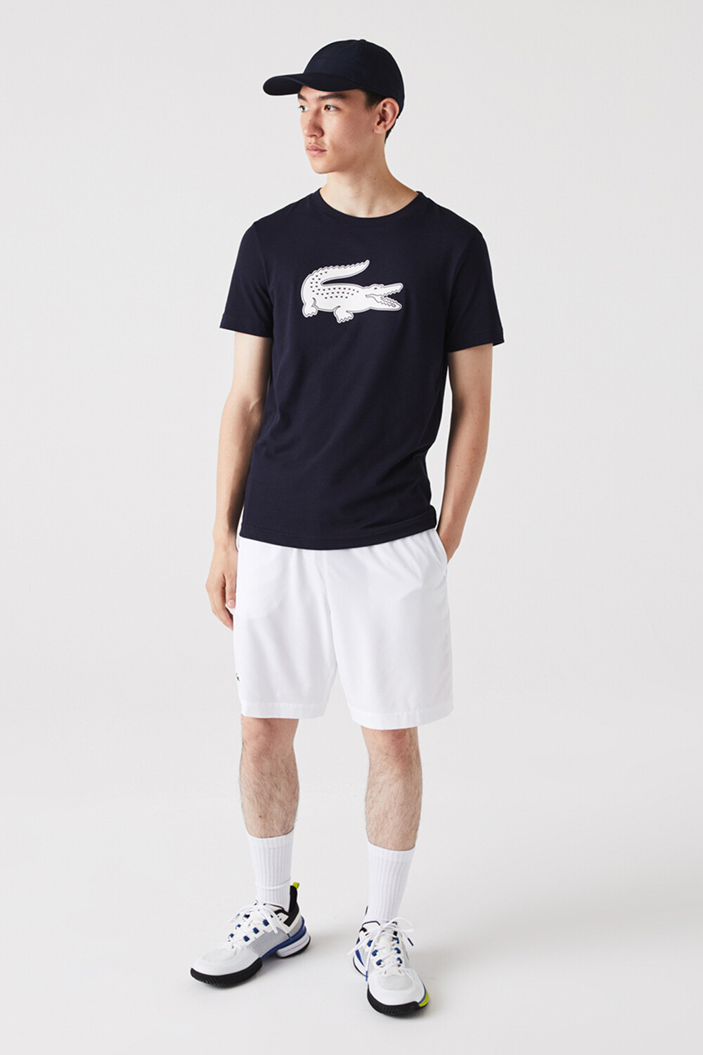 

Мужская темно-синяя футболка Lacoste, темно-синий