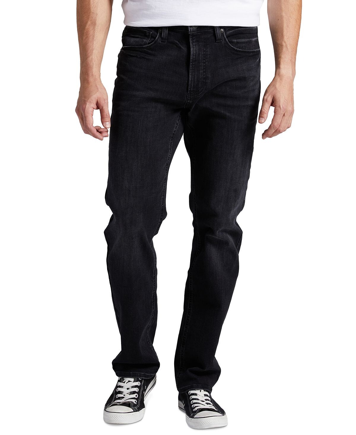 

Мужские джинсы прямого кроя machray athletic fit Silver Jeans Co., черный