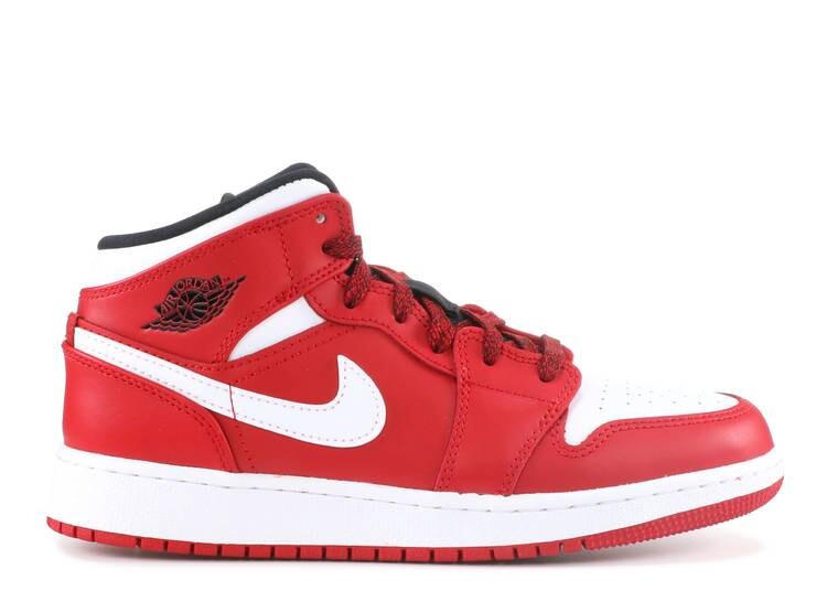 

Кроссовки AIR JORDAN 1 RETRO MID GS 'GYM RED WHITE', красный