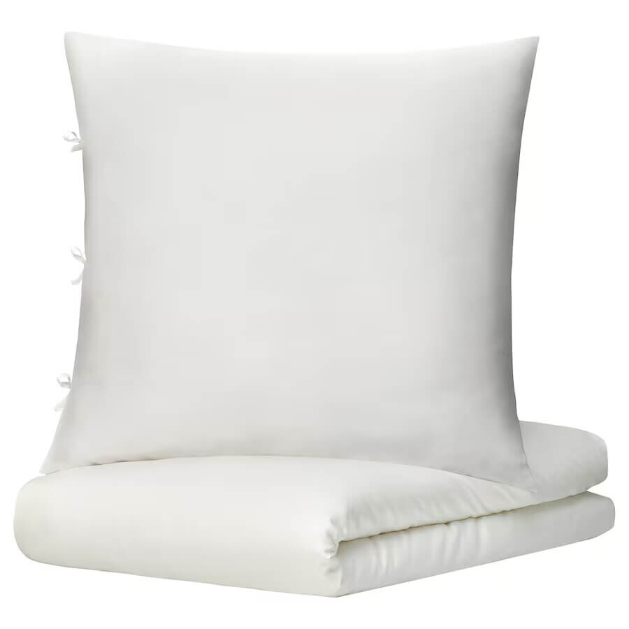 

Комплект постельного белья Ikea Kritsuga, 3 предмета, 240x220/80x80 см, белый