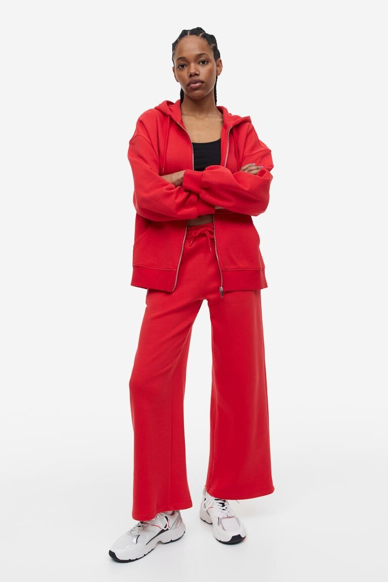 

Джоггеры прямого кроя H&M, ярко-красный