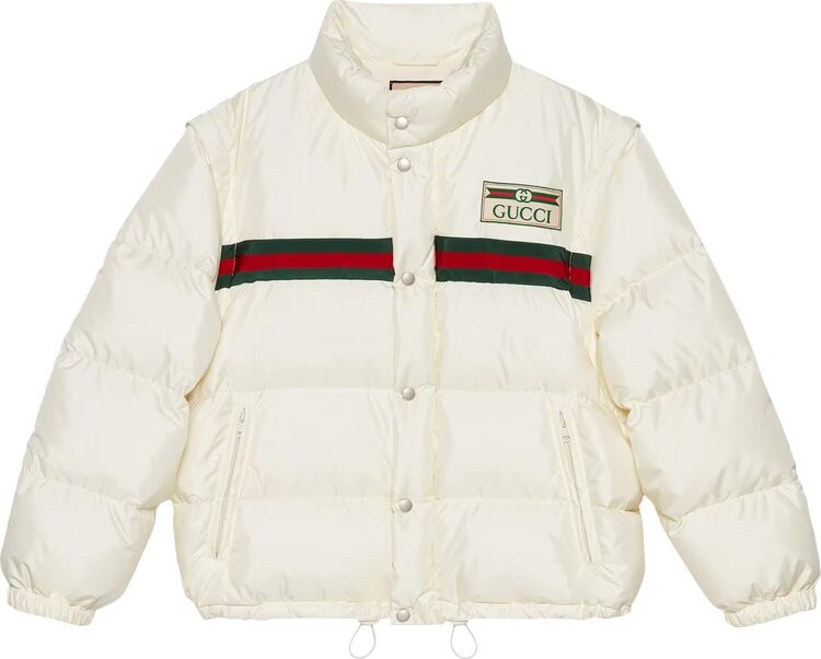 

Куртка Gucci Padded Bomber Jacket With Web White, белый