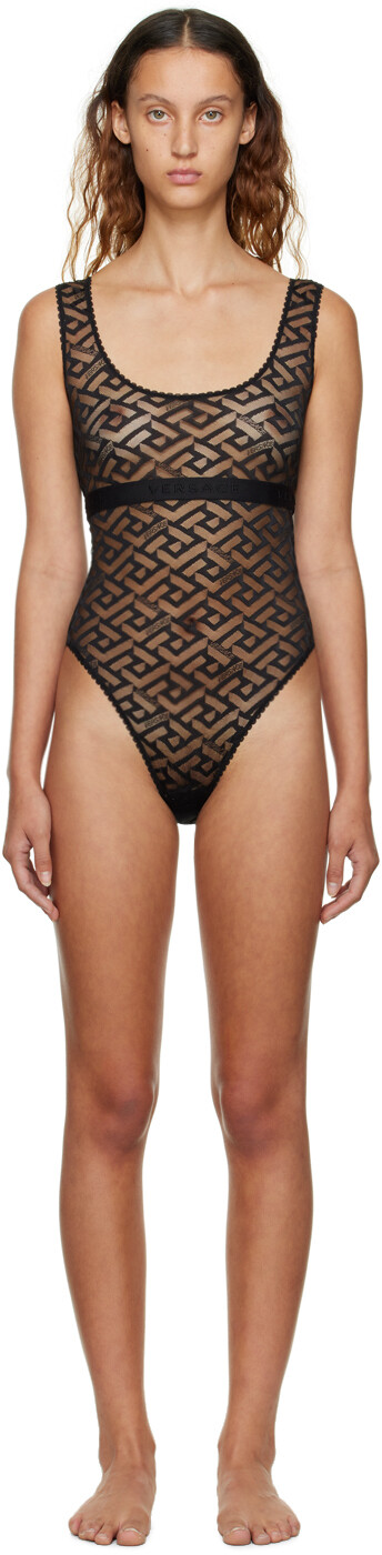 

Черный боди La Greca Versace Underwear