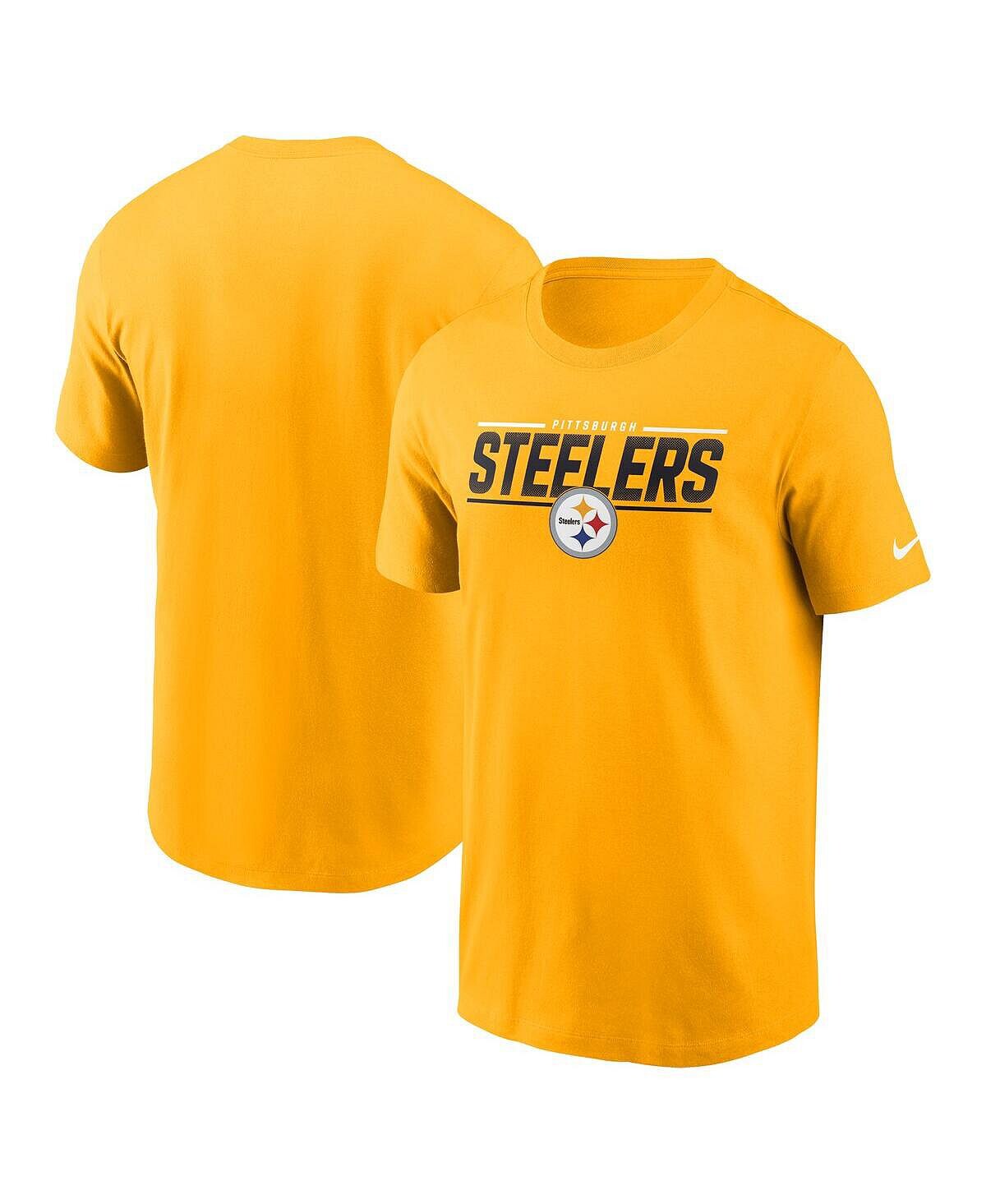 

Золотая мужская футболка pittsburgh steelers muscle Nike