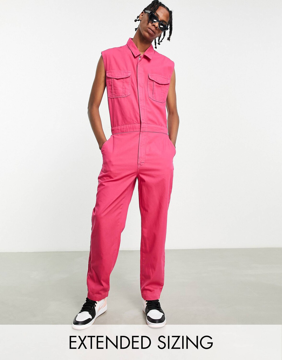 

Розовый комбинезон без рукавов ASOS DESIGN