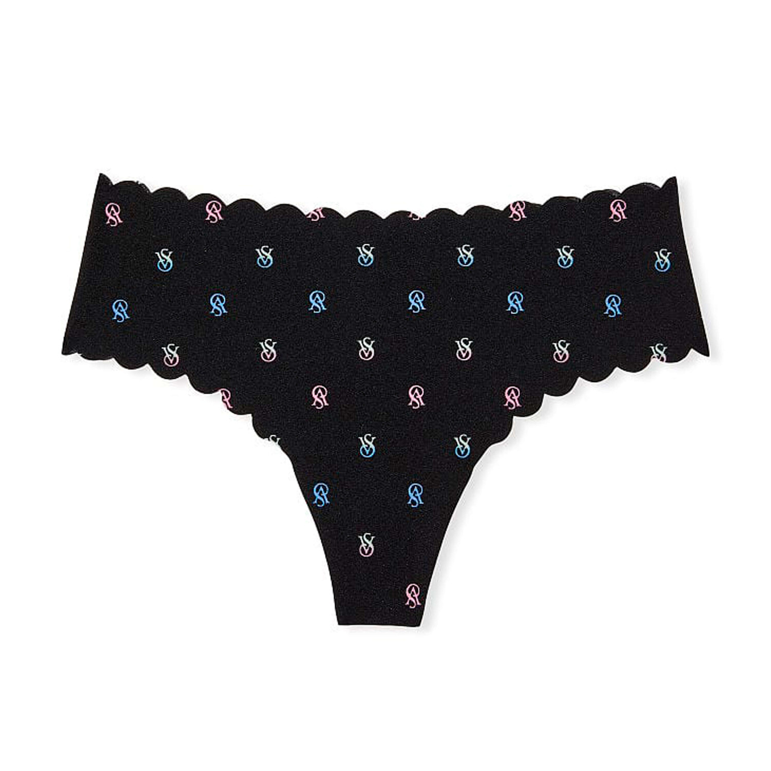 

Трусики-стринги Victoria's Secret Sexy Illusions No-Show Thong, черный/мультиколор
