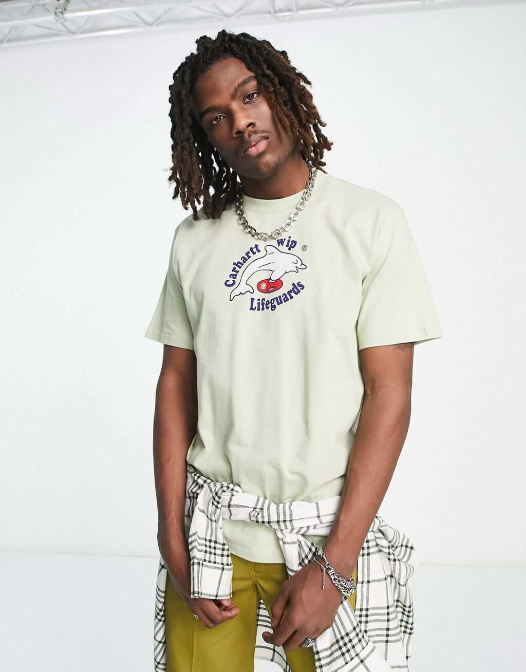 

Зеленая футболка спасателей Carhartt WIP