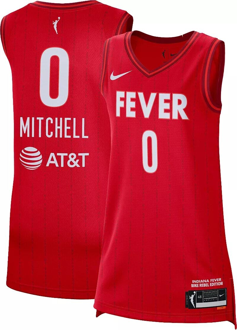 

Женское джерси Nike Indiana Fever Red Kelsey Mitchell #0 Rebel