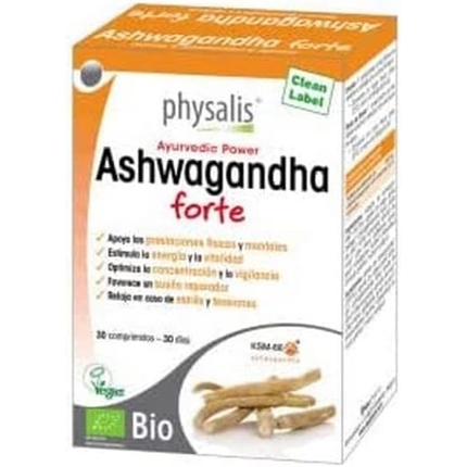 Органический Ашваганда Форте 30 таблеток Physalis чай органический tipson ашваганда вишня 25 пакетиков