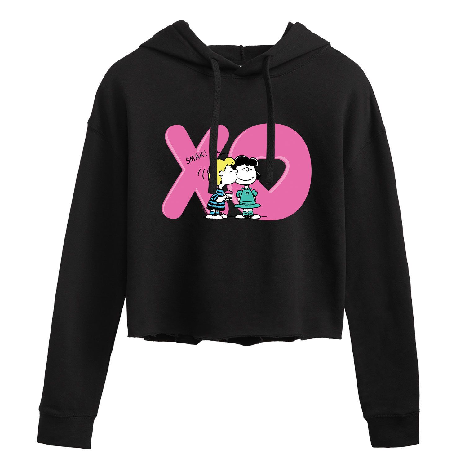 Укороченное худи Juniors' Peanuts XO Kiss Licensed Character мужская футболка с длинными рукавами peanuts xo kiss licensed character