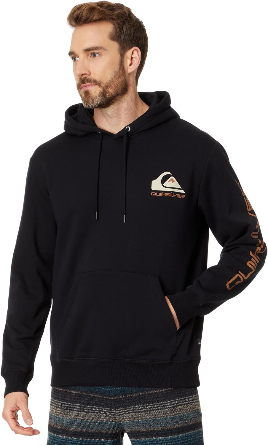 

Толстовка с капюшоном и логотипом Omni Quiksilver, черный