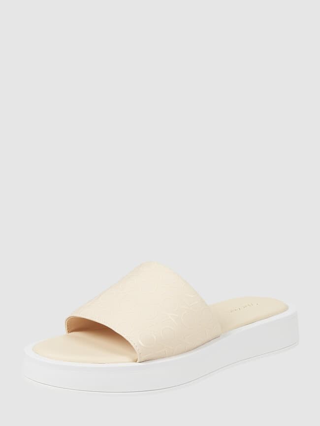 

Мюли с логотипом Calvin Klein, песочный