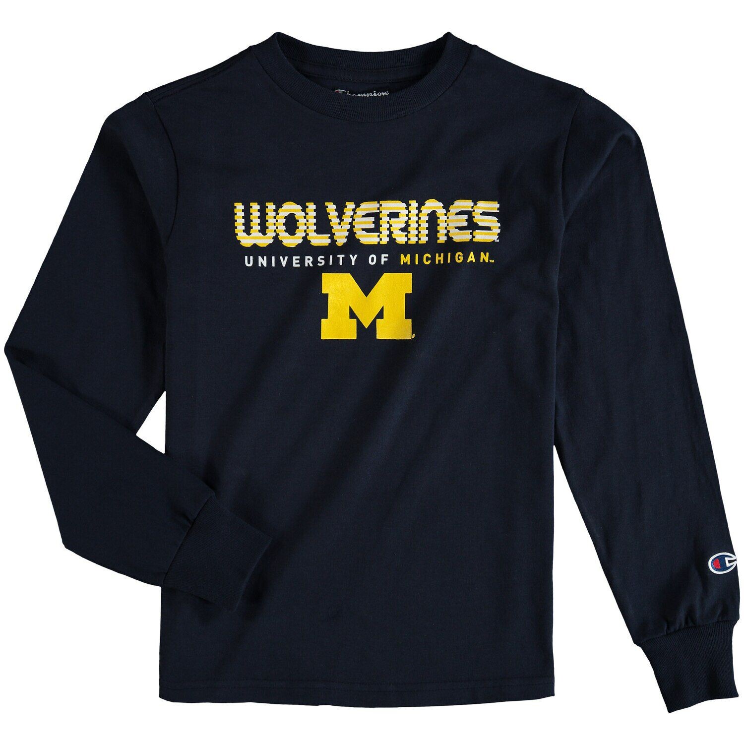 

Футболка с длинными рукавами из джерси Youth Champion Navy Michigan Wolverines Champion