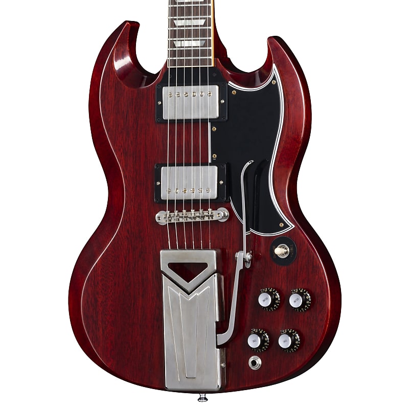 alpha industries 60th anniversary Электрогитара Gibson Custom Shop 60th Anniversary 1961 Les Paul SG Standard W/ Sideways Vibrola - Cherry Red