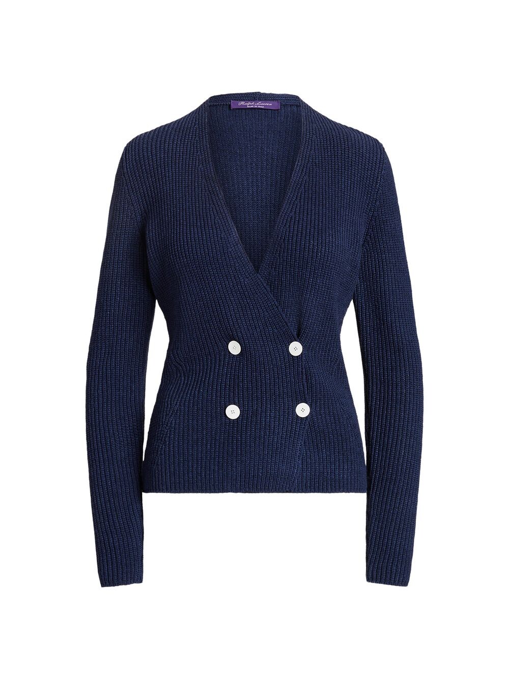 

Двубортный кардиган в рубчик Ralph Lauren Collection, нави