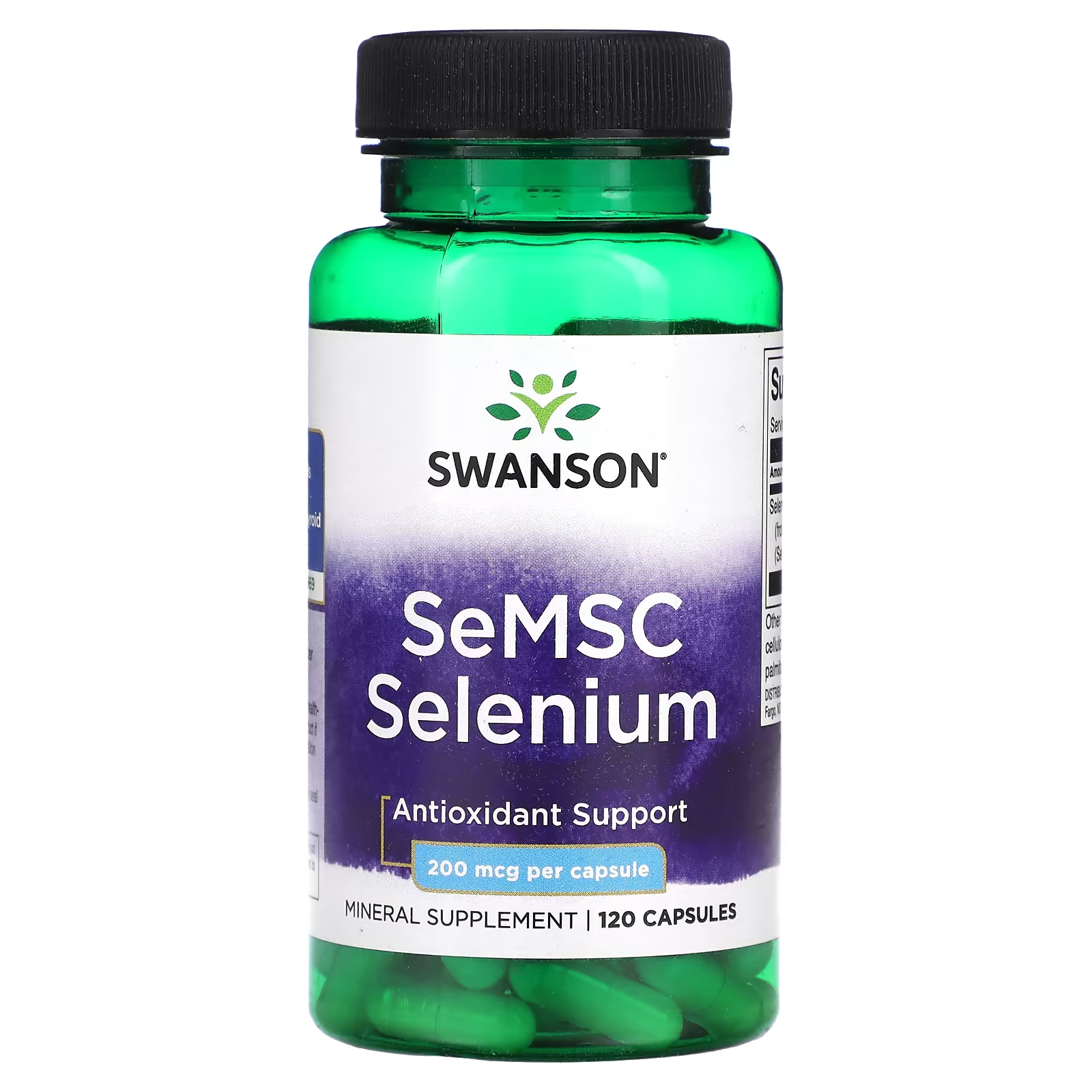 Селен Swanson SeMSC с селеном, 120 капсул