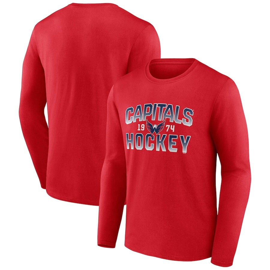 

Футболка с длинным рукавом Fanatics Branded Washington Capitals, красный