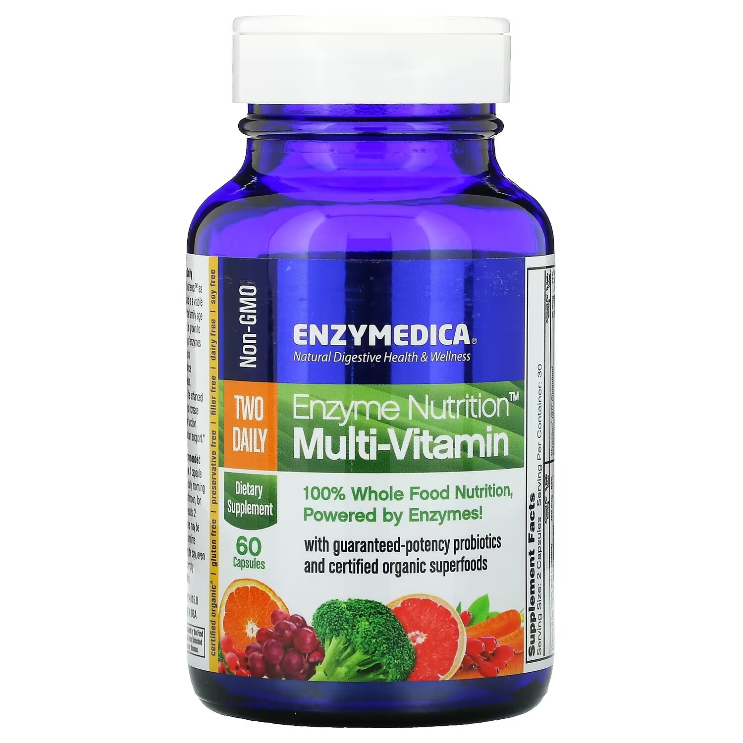 

Мультивитамины Enzymedica Enzyme Nutrition, две капсулы в день, 60 капсул