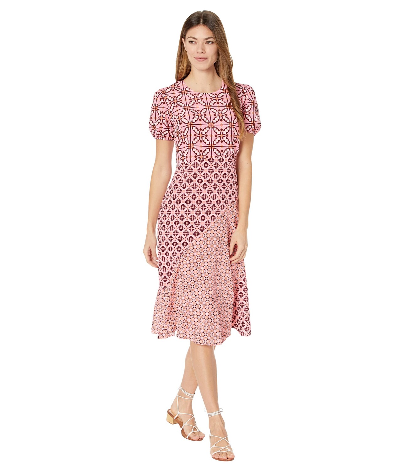 

Платье Donna Morgan, Jewel Neck Bias Slip Dress with Ruched Sleeve
