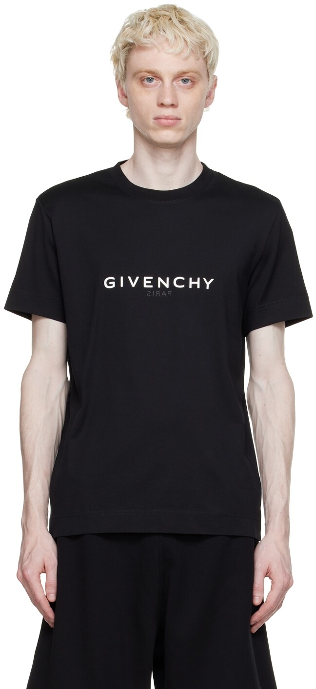 

Черная двусторонняя хлопковая футболка Givenchy, Черный