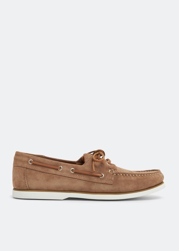 

Лоферы MENGLORIA Dynamic suede boat shoes, коричневый