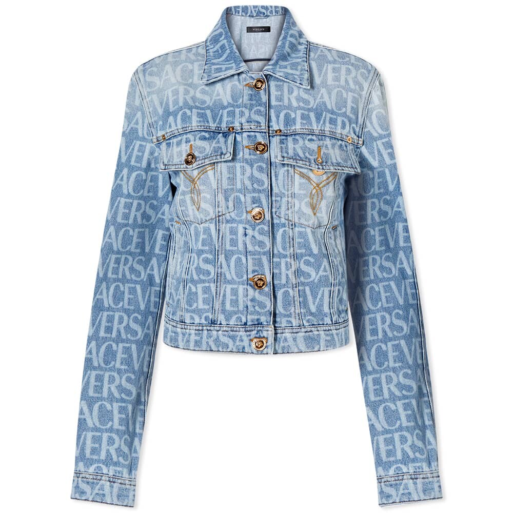 

Джинсовая куртка с логотипом Versace