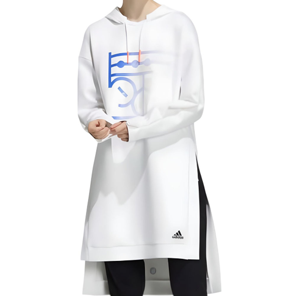Платье Adidas Hooded, белый повседневное платье kuxo