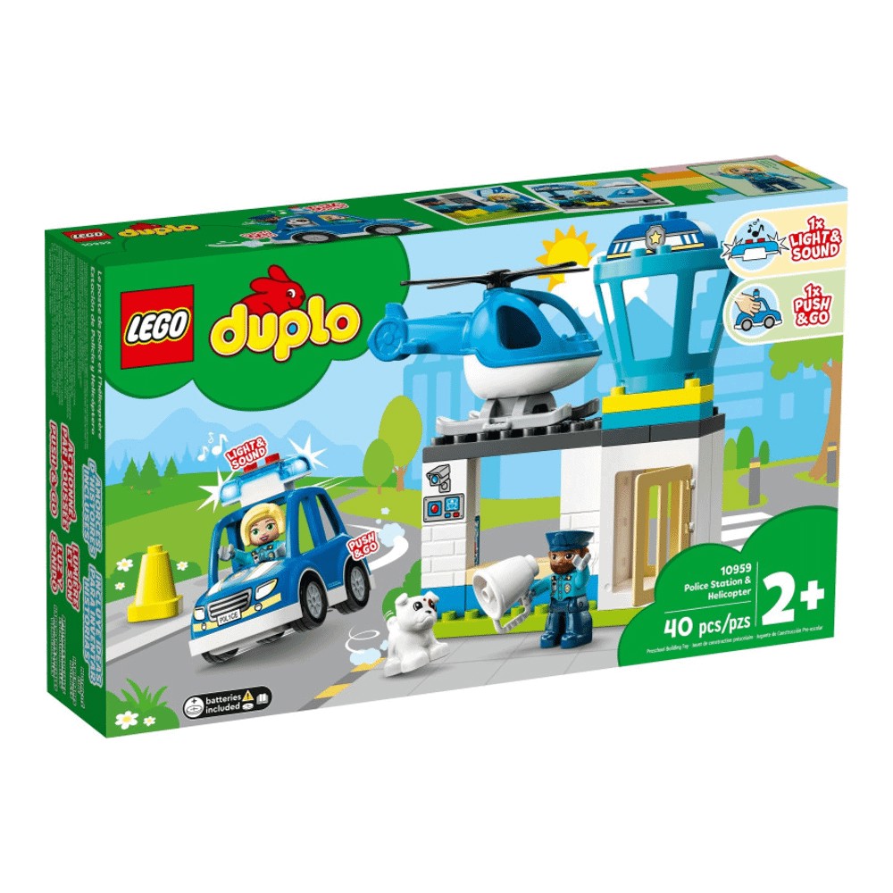 конструктор lego duplo 10902 полицейский участок 38 дет Конструктор LEGO DUPLO 10959 Полицейский участок с вертолетом