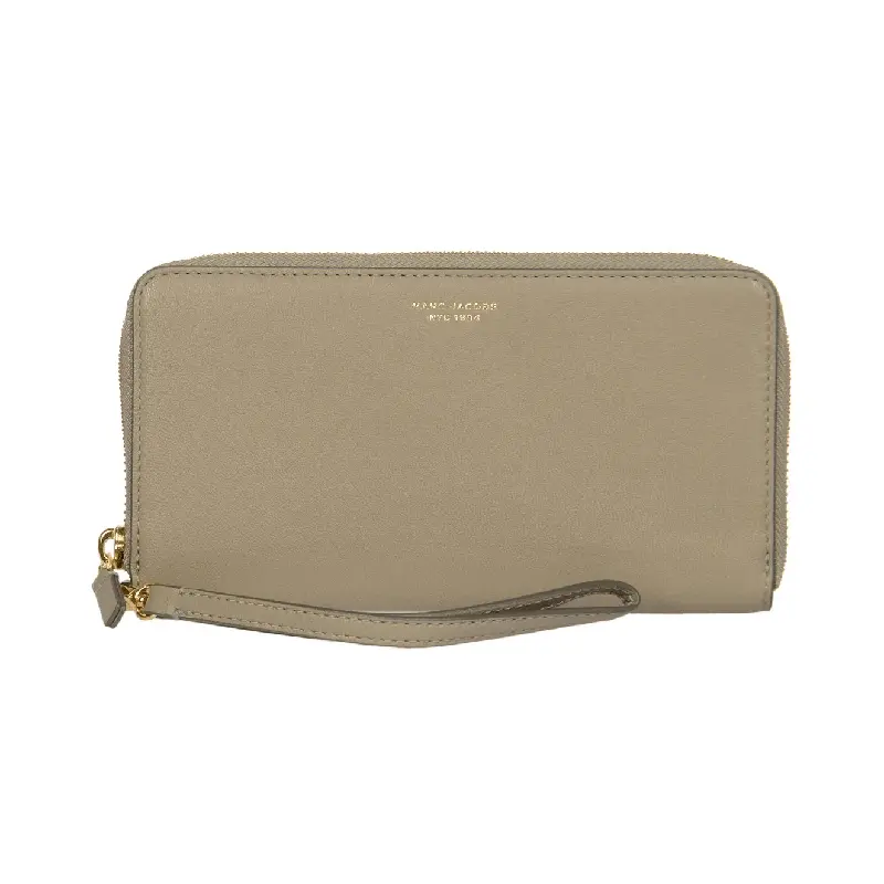 

Кошелек Marc Jacobs Logo Zip-around, серо-коричневый