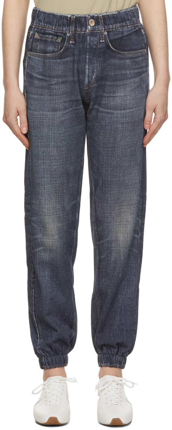 

Джинсы-джоггеры цвета индиго French Terry Miramar rag & bone
