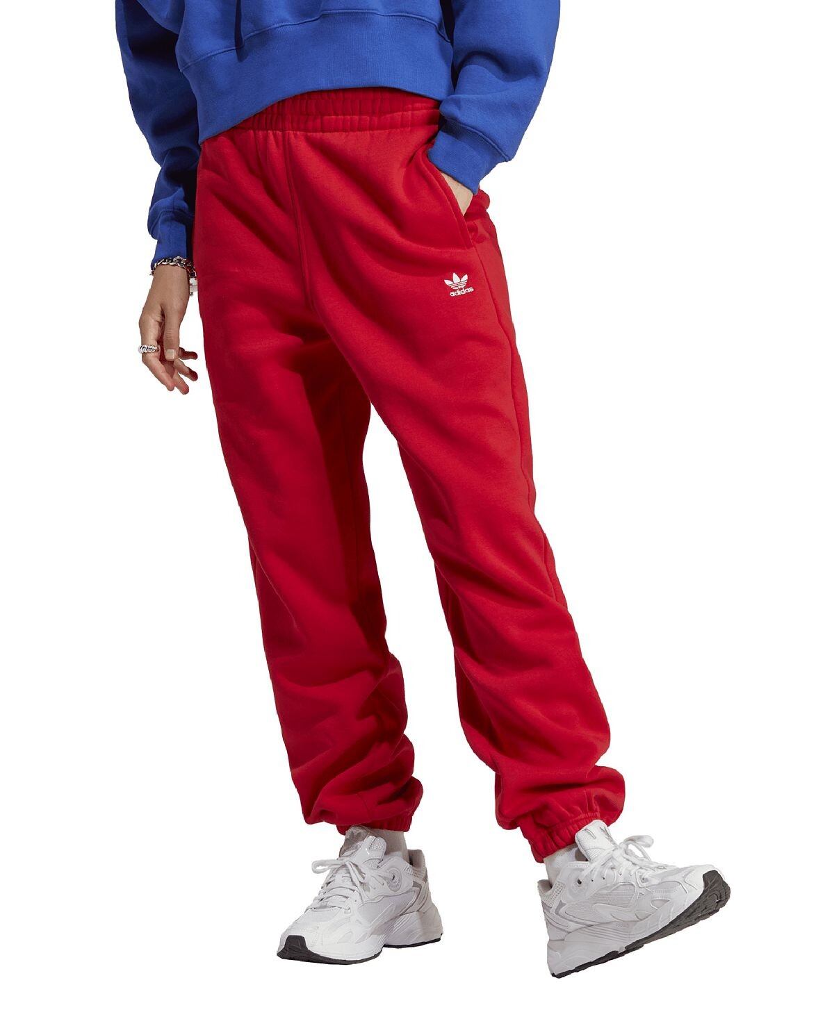

Женские флисовые джоггеры essentials с высокой посадкой adidas, мульти