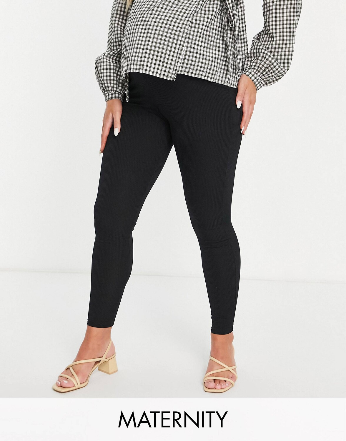 

Черные леггинсы с лейблом Topshop Maternity