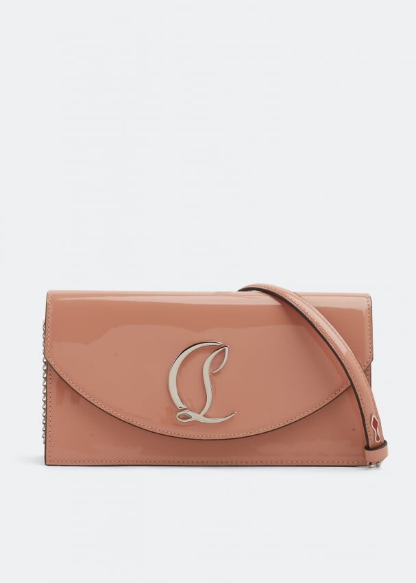 Клатч CHRISTIAN LOUBOUTIN Loubi54 clutch, бежевый