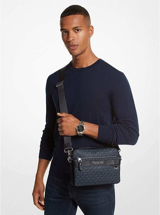 

Сумка Michael Kors Hudson 2-in-1 Logo Crossbody, синий