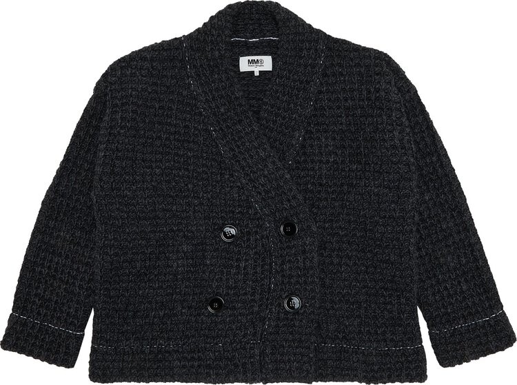 MM6 Maison Margiela Knitted Cardigan Dark Grey Melange