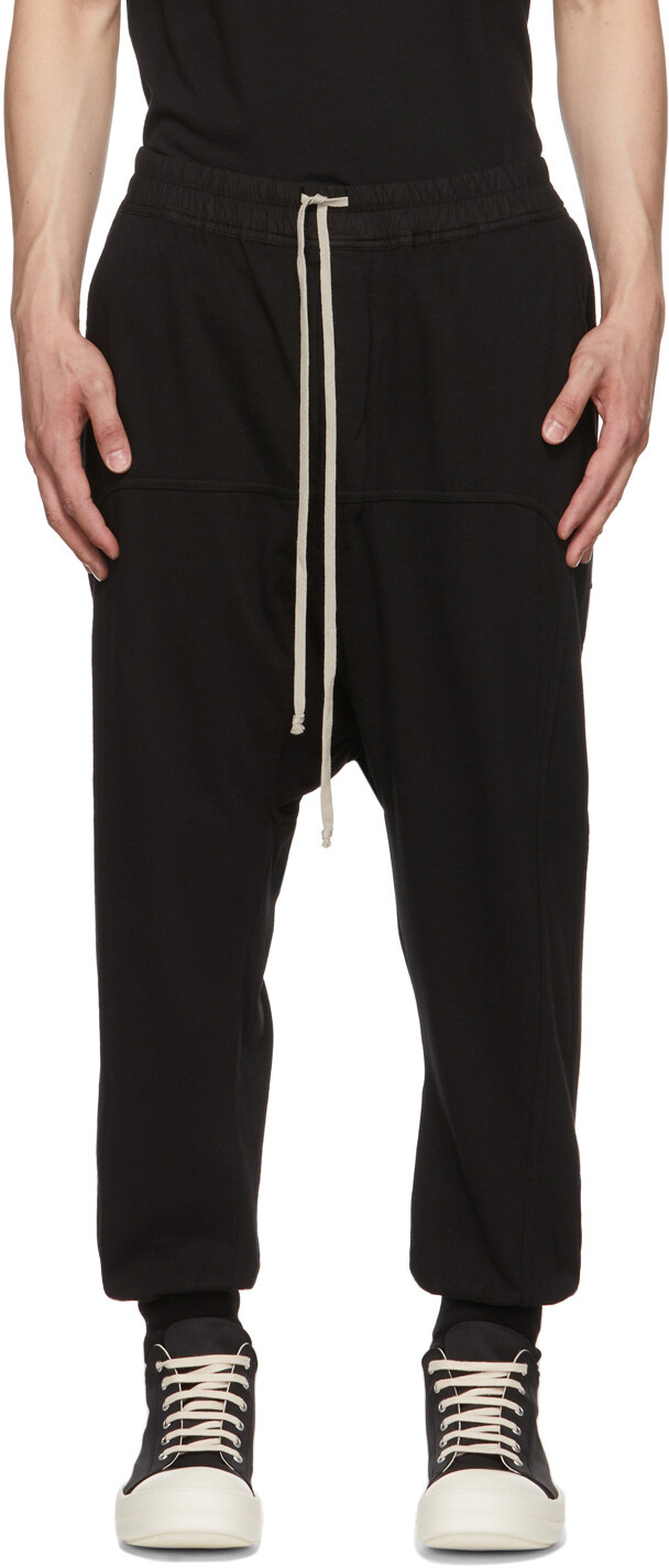 

Черные брюки для отдыха с кулиской Rick Owens Drkshdw