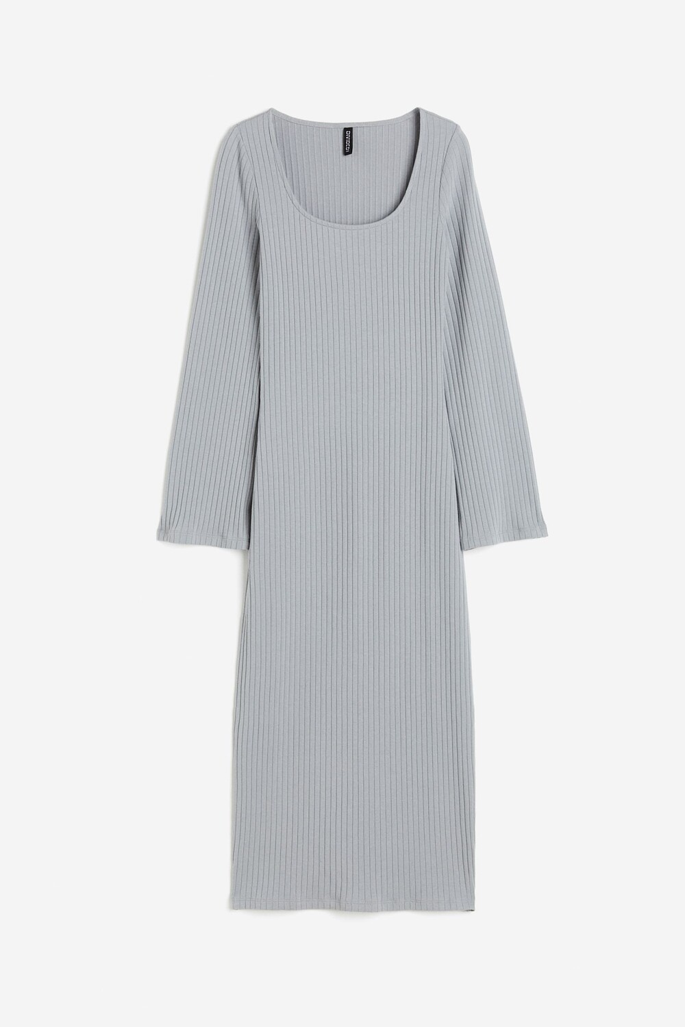 

Платье H&M Ribbed Bodycon, светло-серый