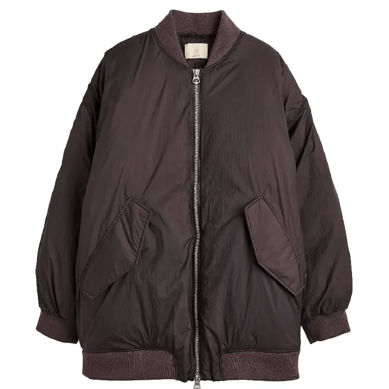 

Пуховик H&M Oversized, темно-коричневый
