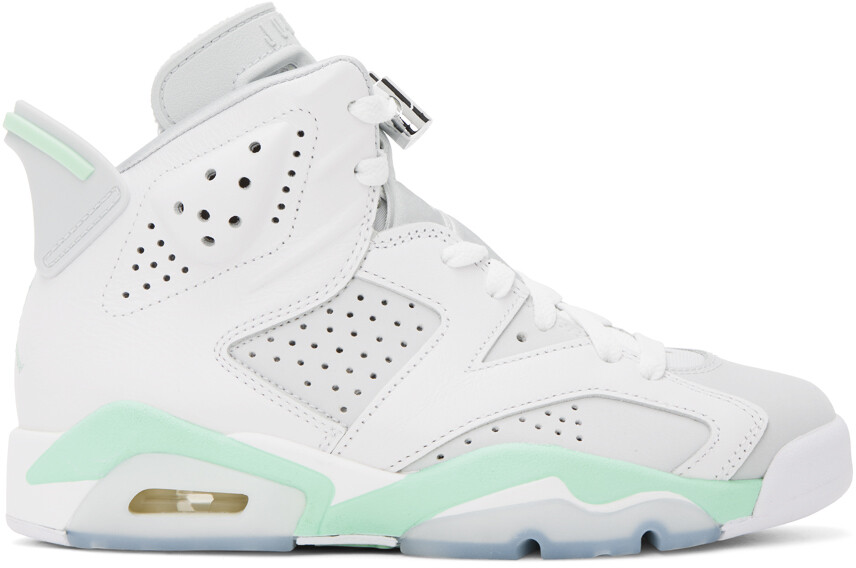 

Кроссовки Nike Air Jordan 6 Retro, бело-зеленый