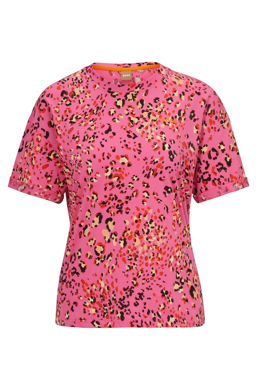 

Футболка Boss Cotton With Seasonal Motif, розовый