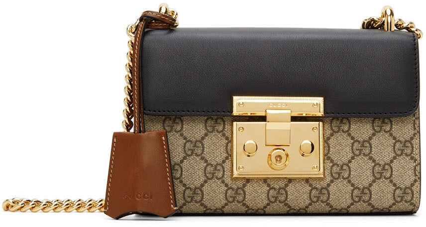 

Черная маленькая сумка на цепочке с логотипом GG Padlock Gucci, Черный