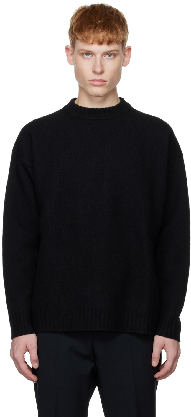 

Черный свитер с круглым вырезом Jil Sander