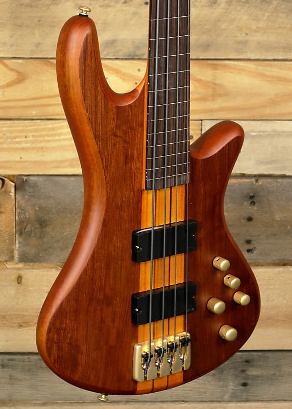 Басс гитара Schecter Stiletto Studio-4 FL 4-String Fretless Bass Honey Satin цена и фото