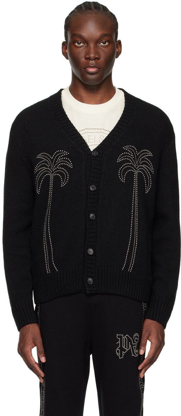 

Черный кардиган с заклепками Milano Palm Angels