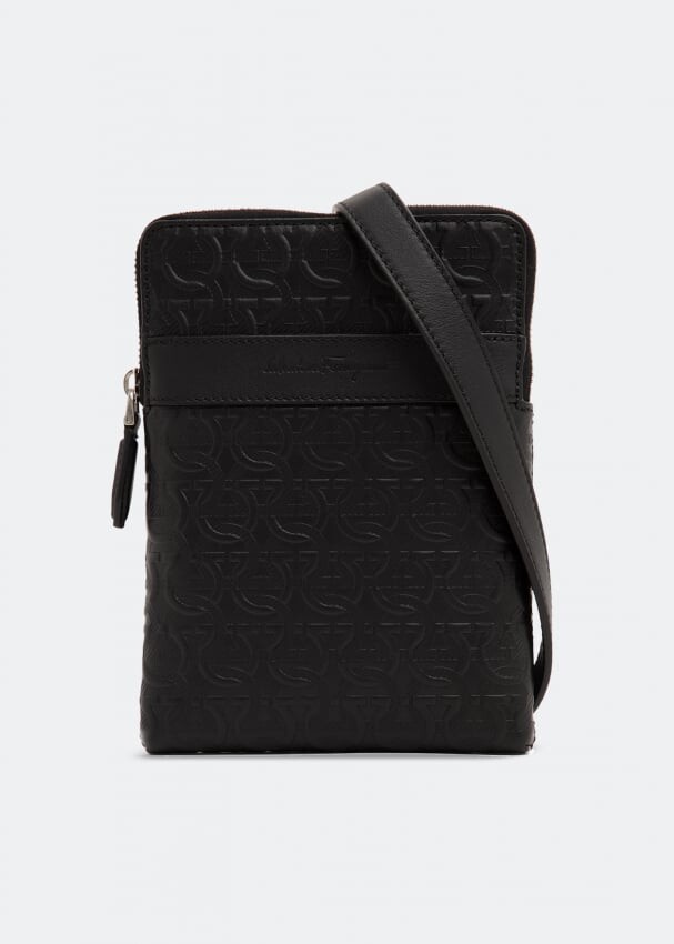 

Сумка FERRAGAMO Gancini messenger bag, черный