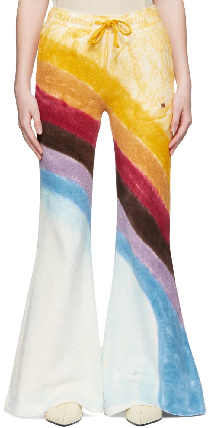 

Разноцветные радужные брюки для отдыха Acne Studios